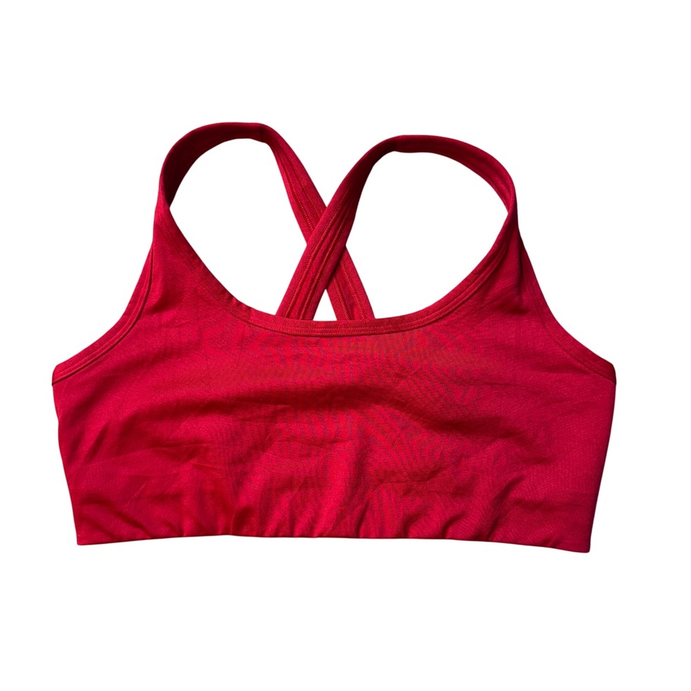Pink Sport Sports Bra Women Medium Red Ultimate Lightly Lined Cross Back Active